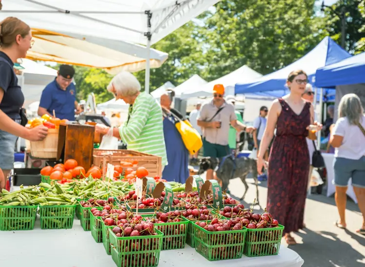 A farmers market