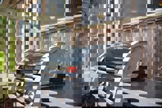 A large propane gas barbecues